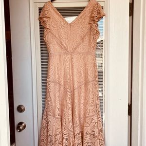 NWOT Blush lace High Low Elegant Dress